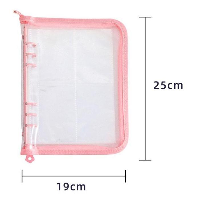 Binder Zipper A5 6 Ring Album Instax Foto Photocard Card Holder