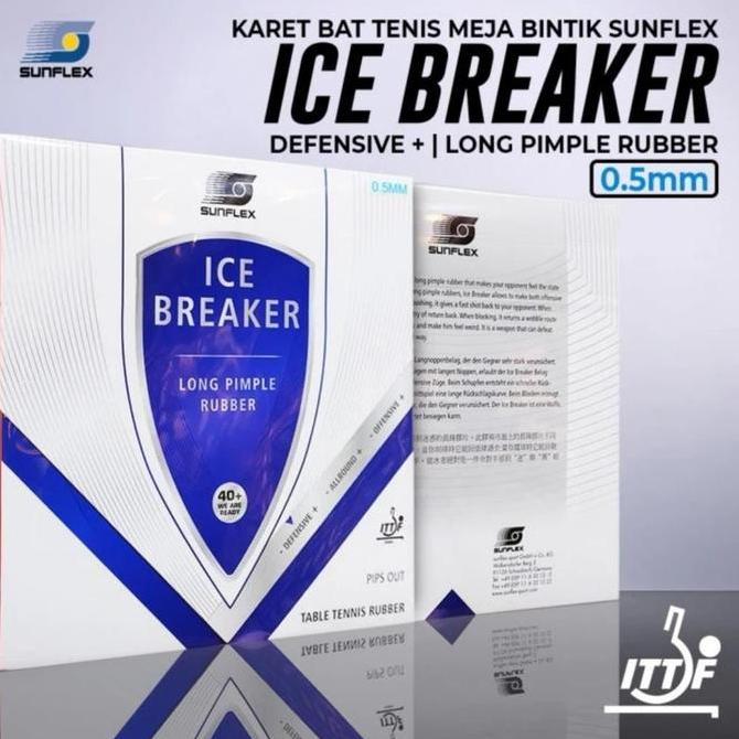 KARET TENIS MEJA BINTIK SUNFLEX ICE BREAKER BLUE ORIGINAL