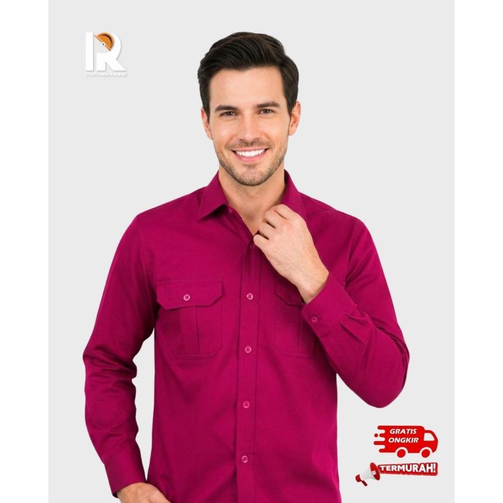 Awet Baju Pdl/ Pdh Polos Pria Wanita Warna Coklat Tua, Kuning Terang, Abu Stone/ Polri, Hijau Pupus,
