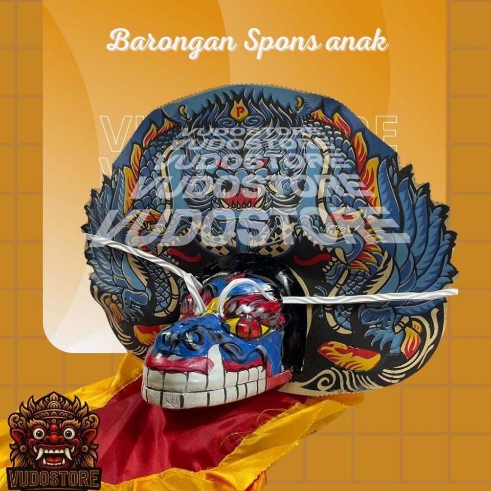 Vudoreborn Barongan Spons Tanggung Devil Macankostum Barongan Tradisional Anak Murah Meriah