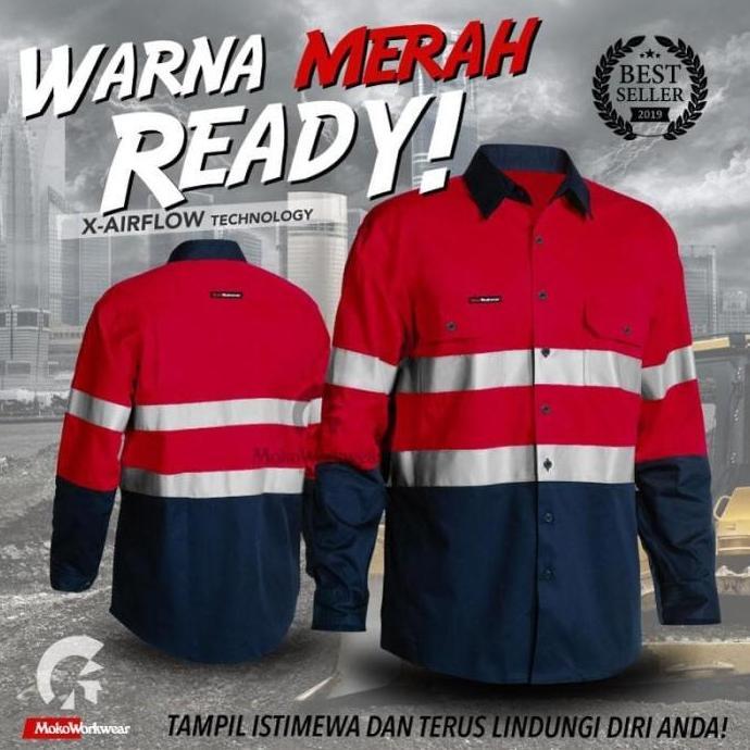 WEARPACK SAFETY BAJU KERJA LAPANGAN PRIA KEREN ORIGINAL MOKOWORKWEAR Bordir Seragam (TERBAIK) (TERBA