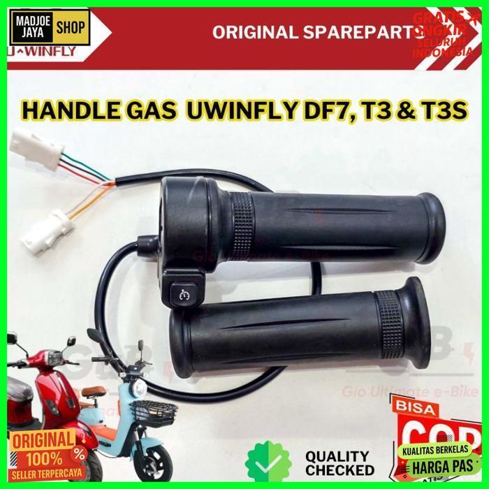 Original Handle Gas Sepeda Listrik Uwinfly Df7 T3 T3S Original 1 Set / Throttle Gas Motor Listrik Uw