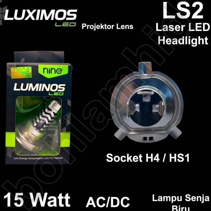 BESTPROMO Lampu Motor LED Laser VERZA LUXIMOS H4 HS1 30W 2Warna Putih Kuning Projektor