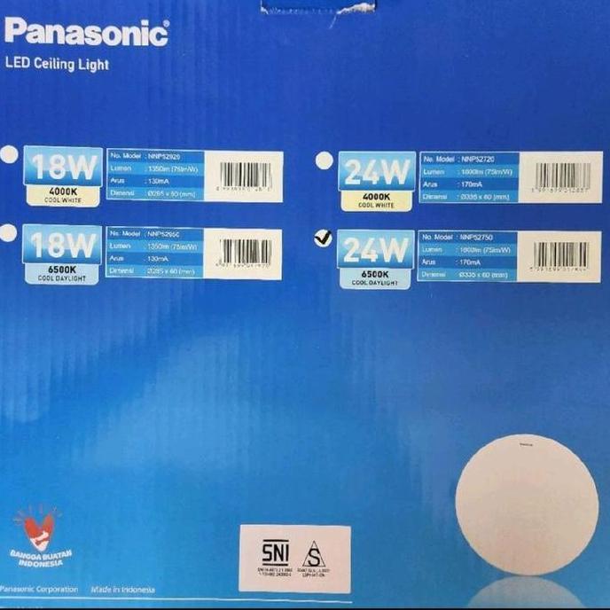 Lampu Plafon Panasonic Besar / Kap Baret Lampu Panasonic Led  Putih Warmwhite