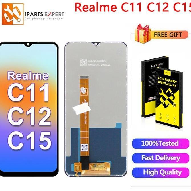 IPARTSEXPERT LCD Asli untuk Oppo Realme C11 C15 C12 Layar Lcd Layar Sentuh Pengganti Perakitan untuk