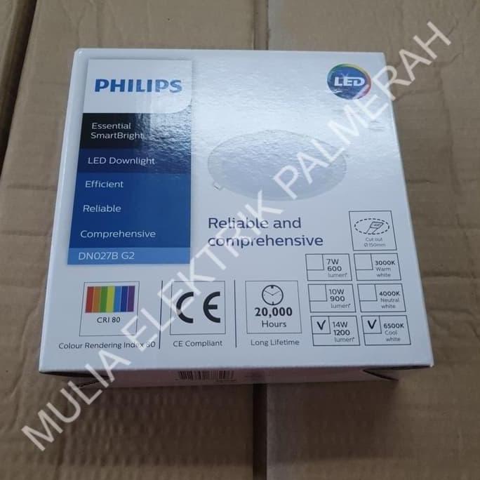 Lampu Downlight Panel Philips Dn027B Dn 027B 14W 14Watt 14 W Watt Gen2 ( 12Watt Gen 3 )