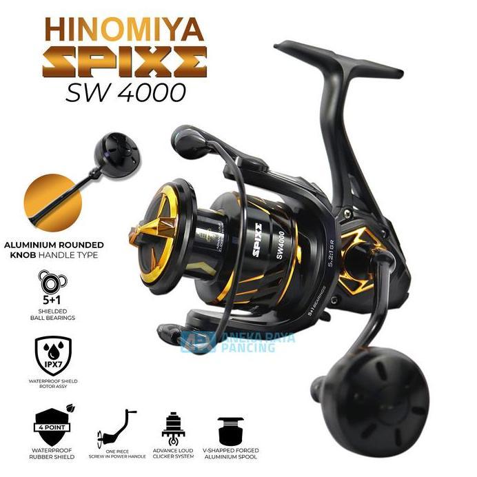 REEL SPINNING [2025] HINOMIYA SPIXE 2000-6000 | ANEKA RAYA PANCING | dengan IPX7 waterproof