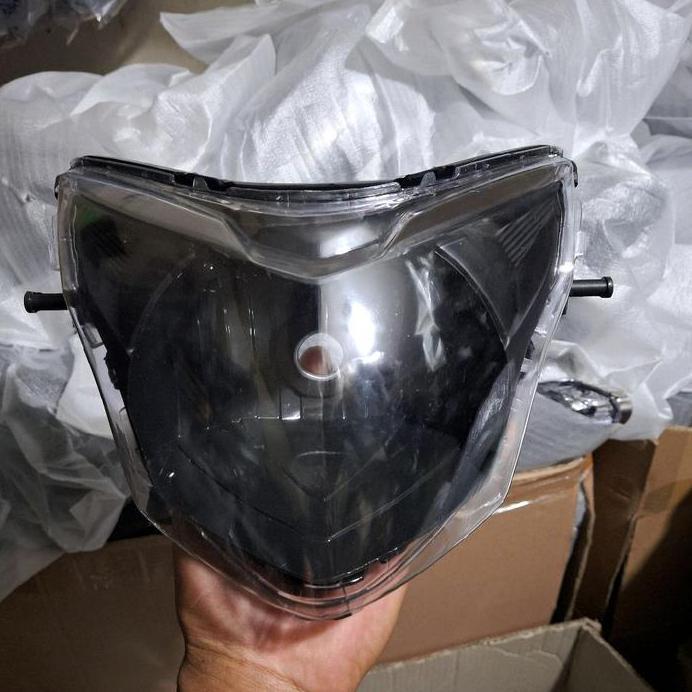 Reflektor Lampu Depan Plus Mika Jupiter Mx New 135 Costum Hitam Orange