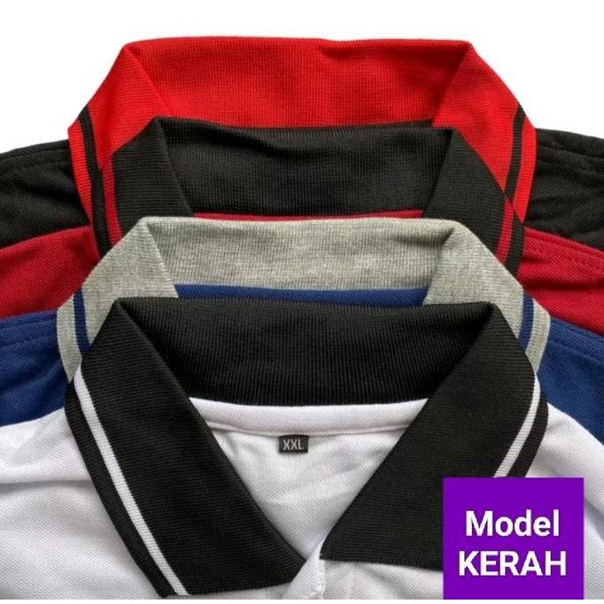 DI1 - BISA COD-Baju Kaos Polo Kerah Pria Dewasa Lengan Pendek/Kaos Polos Pria/Kaos Pria Seragam/Kaos