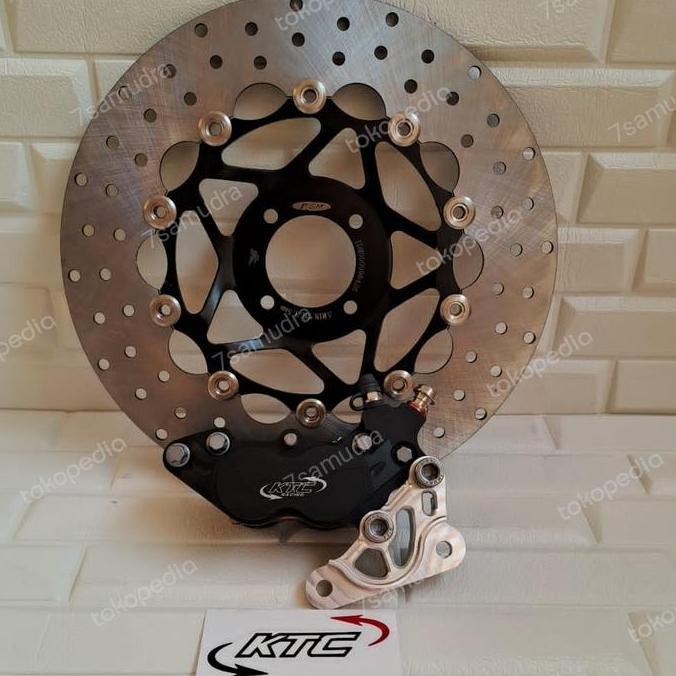 cakram dnd 300mm + kaliper ktc racing 4p motor rx king new