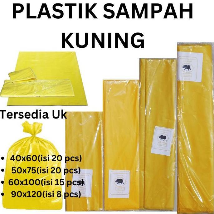 Cleanliness- Plastik Sampah Kuning 60X100 - Plastik Medis - Kantong Sampah Medis, Kantong Kuning