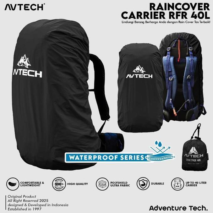 Walkz- Avtech - Rain Cover Bag Waterproof Pelindung Tas Anti Air 40-50 Liter - Cover Carrier 40