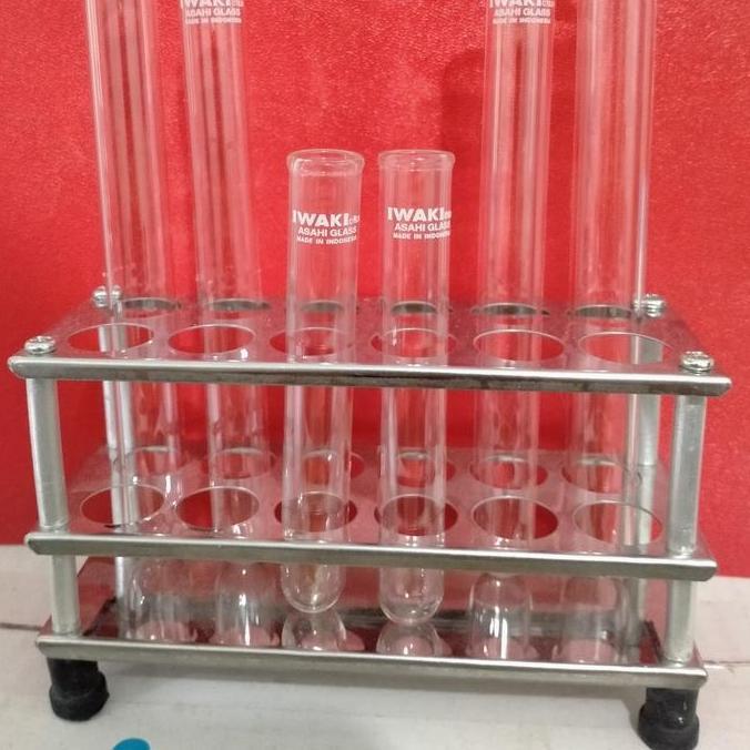 Rak Tabung Reaksi 12 Hole Stainless Steel. Rack Test Tube
