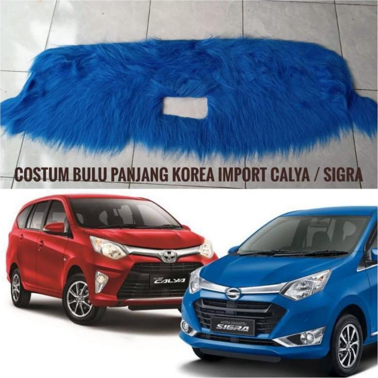 Alas Bulu Dashboard Mobil Calya / Sigra (costum bulu panjang Korea import)