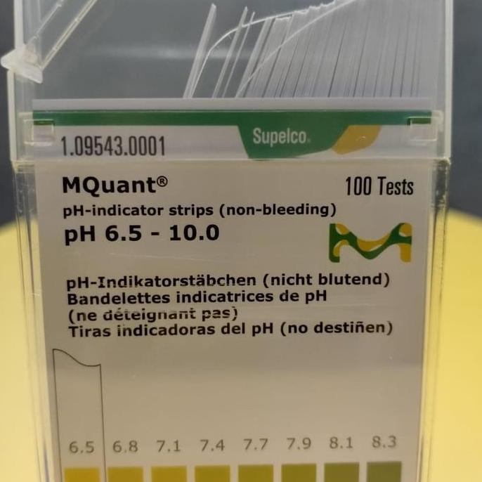 pH Paper pH 6,5 - 10 Merck. Cat.109543. 100 Strip / pack