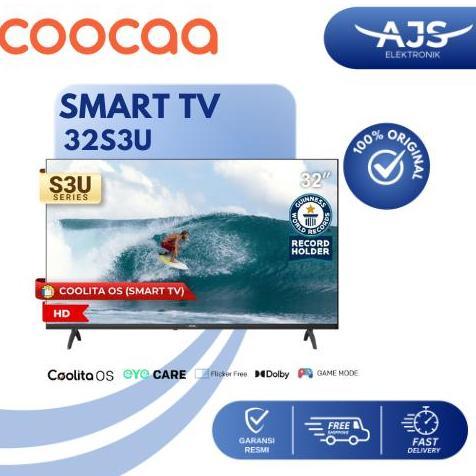 TERLARIS LED TV COOCAA 32" INCH SMART DITAL 32S3U 32S3 U COCA