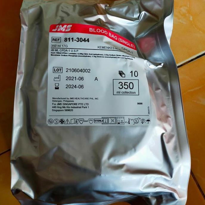 blood bag single 350 ml jms