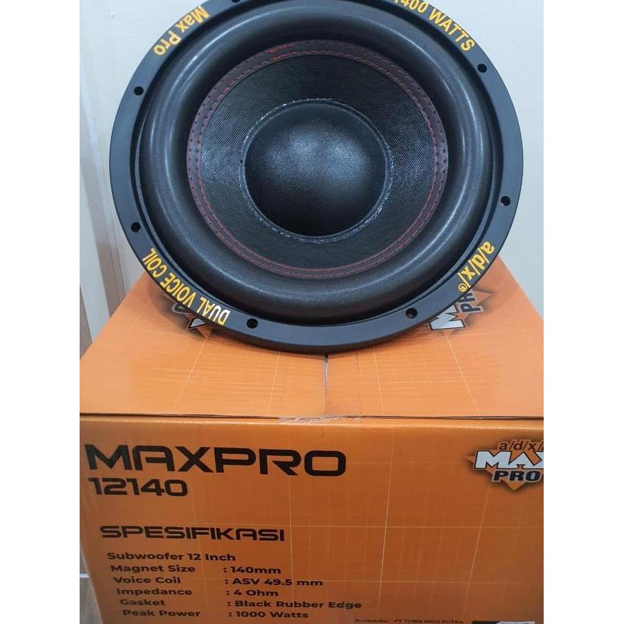 Nach- Subwoofer 12 Inch Adx Max Pro 12140 Double Coil Max 1400Watt Magnet Besar Suara Gleger