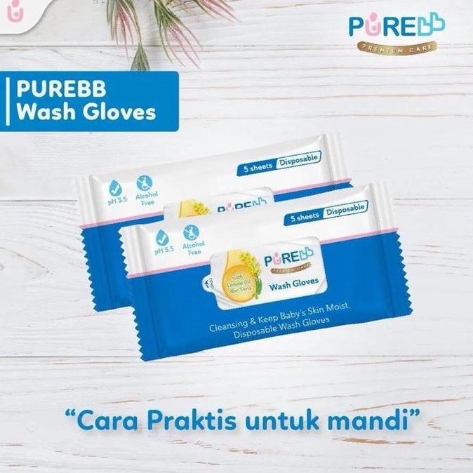 tevanikarya - pure bb baby wash gloves wet wash glove tisu tissue basah waslap traveling umroh ibada