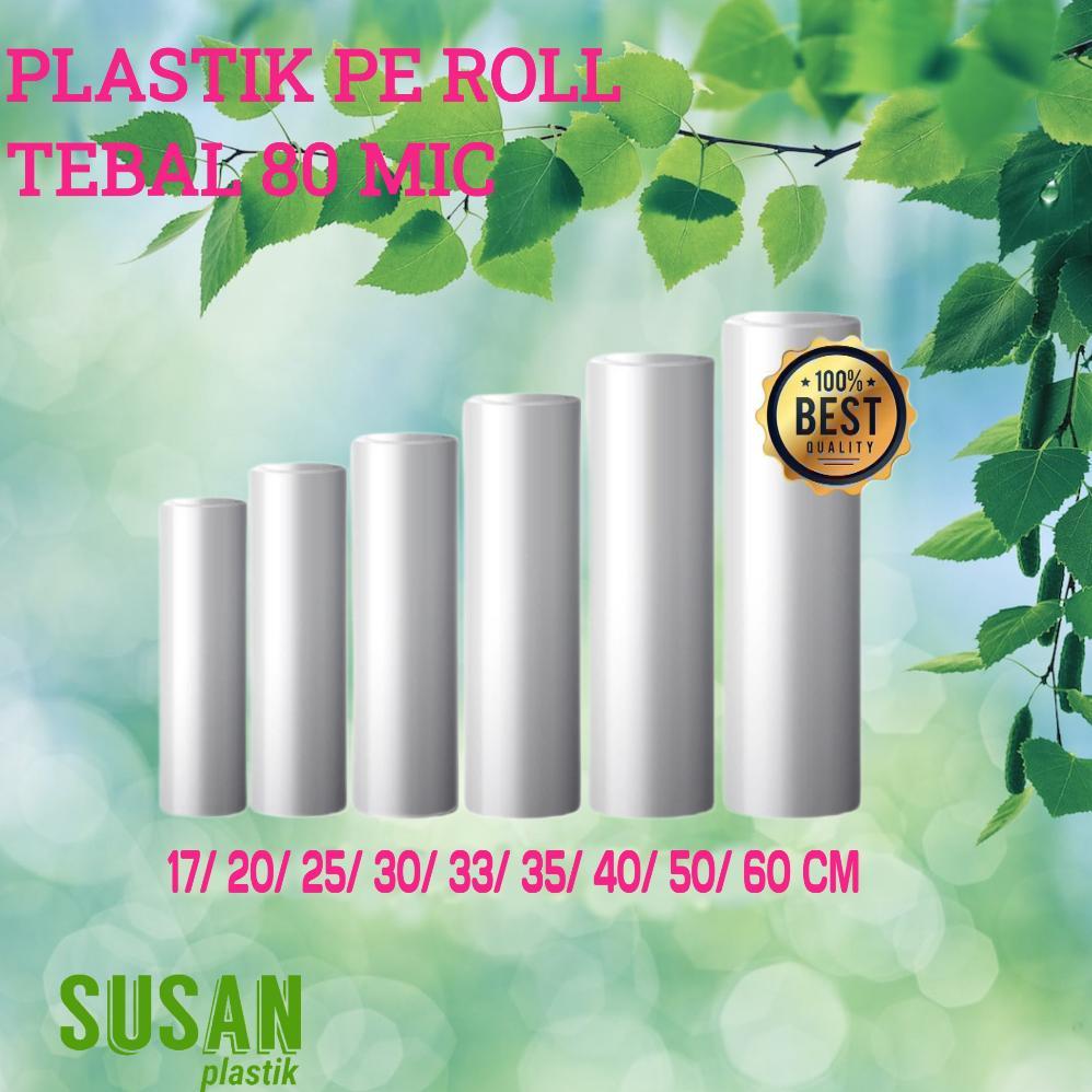 Terlaris Plastik Pe Roll 15 Cm Tebal 80 Micron/ Plastik Kemasan Makanan/ Kemasan Ikan