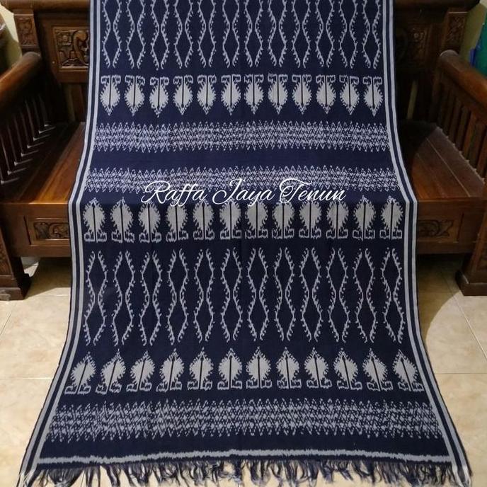 desi_wdd - kain tenun blanket etnik tenun troso jepara warna biru