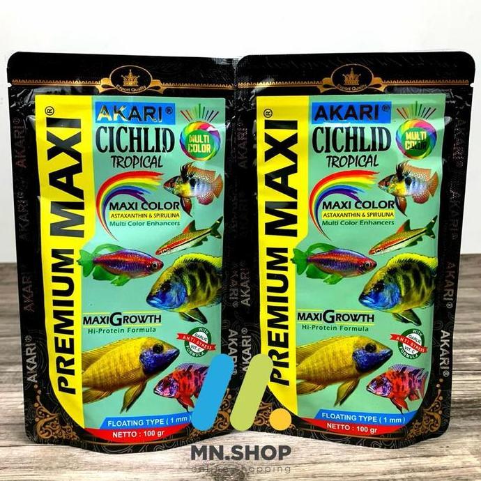 Duniaikanqita- Pelet Akari Cichild/Akari Cichild Maxi 100Gr/Pakan Pelet Ikan