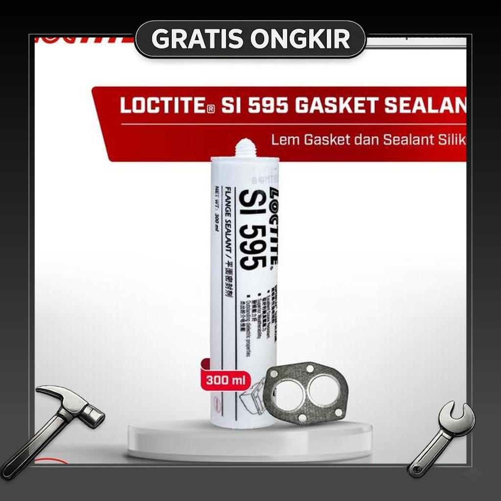 Henkel Loctite Si 595 Silicone Gasket Sealant Lem Silikon Bening 300Ml