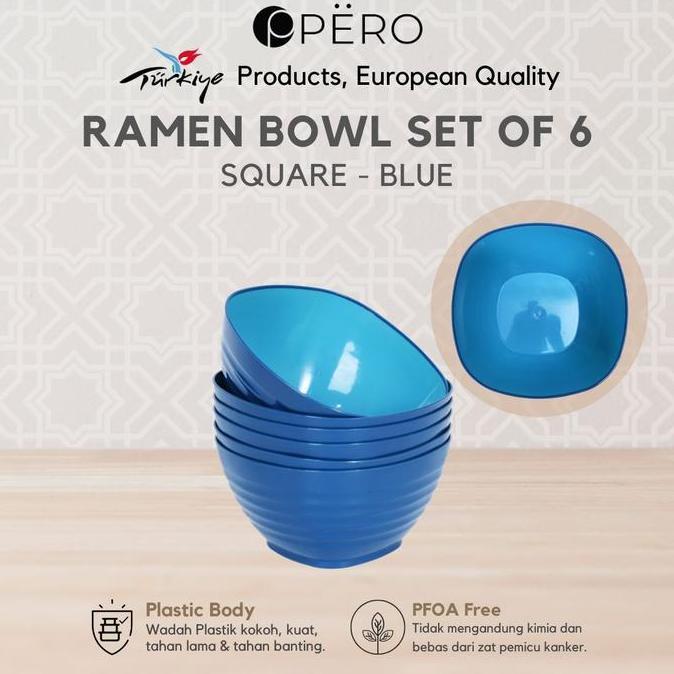 Essen- [Best Deal] Pero Ramen Bowl Square Set Of 6 / Mangkok Ramen