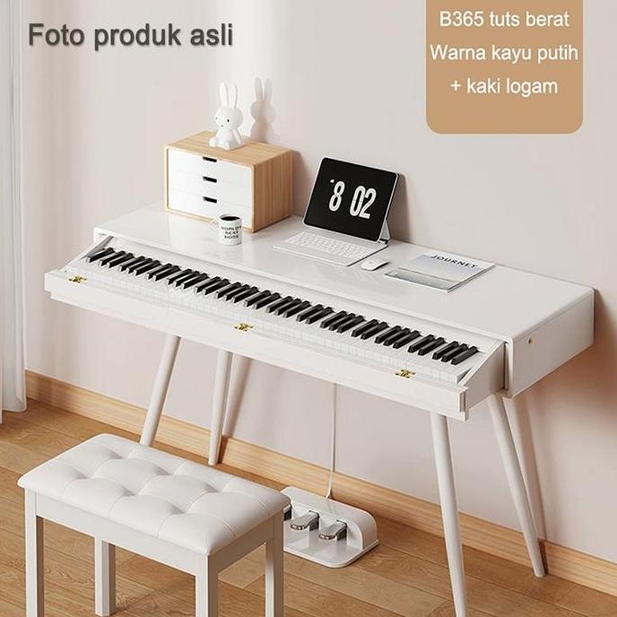 desi_wdd - benston music- piano digital dengan meja laci, keyboard elektrik 88 tuts tipe laci kayu s