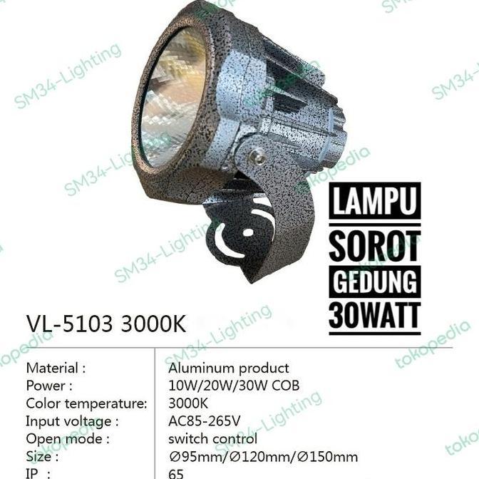 KAP SOROT CREE 20W LED LAMPU TEMBAK GEDUNG SPOT TAMAN OUTDOOR IP66 25W 20DERAJAT SOROT ORIGINAL DAN 