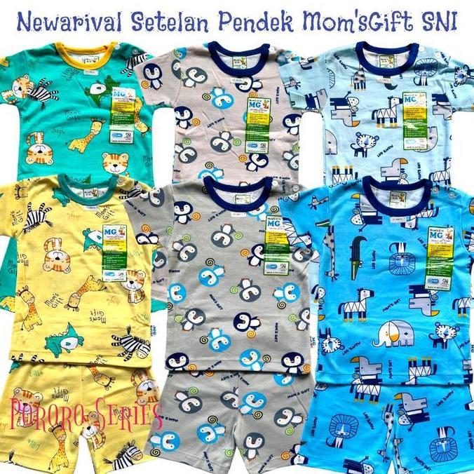 Wakeup- Mom'S Gift Setelan Pendek Anak Laki Laki Dan Perempuan Usia 0-4 Tahun Sni Velvet Libby 3 Pcs