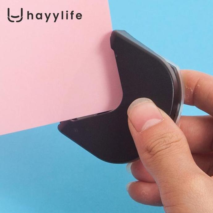 Cod,Aja- Hayylife Round Corner Cutter Stainless -Pemotong Kertas Pemotong Baja Kepala Manual Memoton