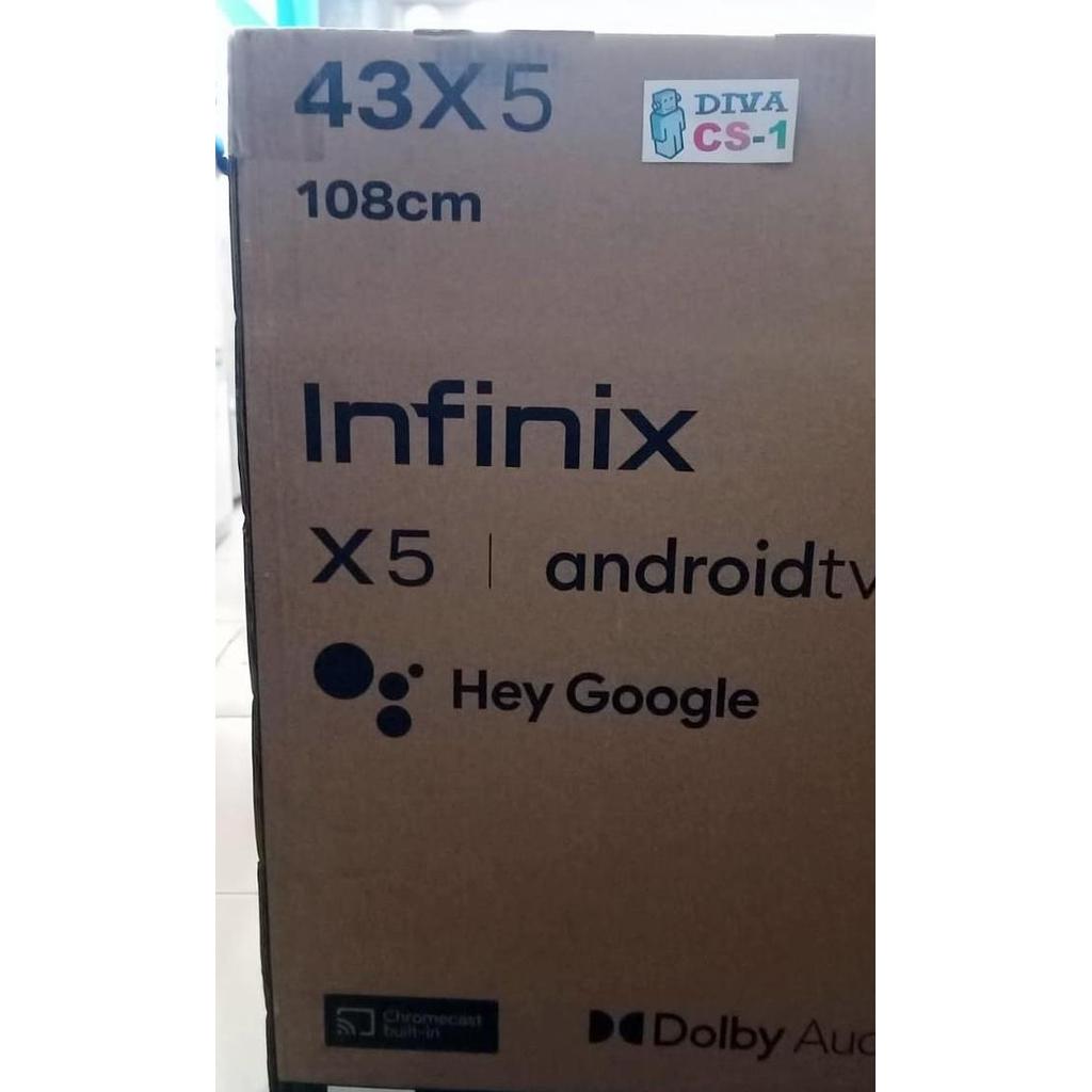 TERLARIS NEW RELEASE INFINIX 43INCH 43X5 ANDROID TV FHD 60HZ ANTI BLUERAY BEZEL ULTRA SLIM BANDUNG A