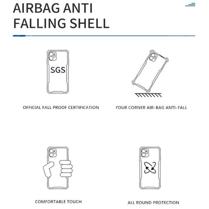 Case   untuk Oppo Reno8 Reno 8 Armor Beatle Series Bumper Transparan Clear