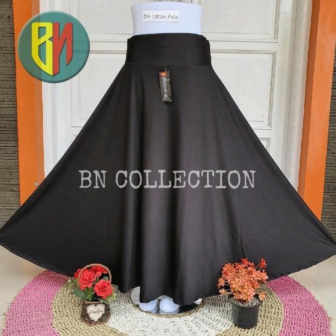 PREMIUM Rok Spandek Jersey Model Payung Super Jumbo / Rok Joda PREMIUM