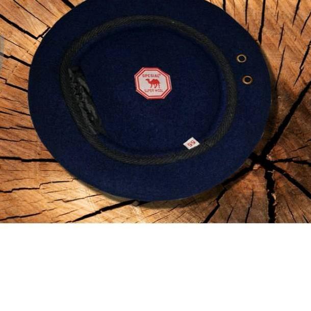 Topi Pria Patas - Baret Brimob Camel Super Woll
