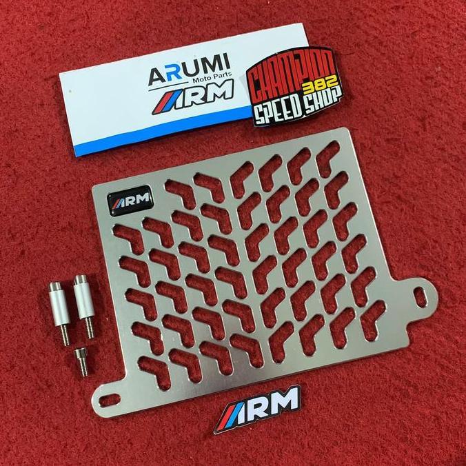 Cover Radiator Arumi ARM Pattern Silver All New NMAX 2020 2021 2022