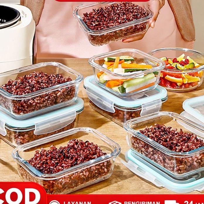 Ookas Tempat Makan Kaca Kotak Makan Siang Kaca Kotak Makan Kaca Lunch Box Kaca Kotak