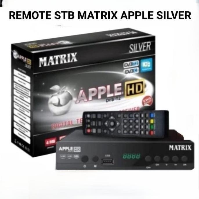 TERLARIS REMOTE STB MATRIX APPLE SILVER REMOT PENGGANTI SET TOP BOX MATRIX SILVER DVB T2