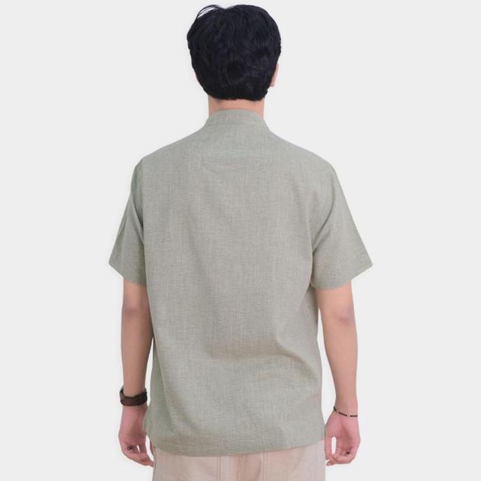Clothes- Poshboy Baju Koko Lengan Pendek Baju Muslim Pria Bahan Katun - Levant