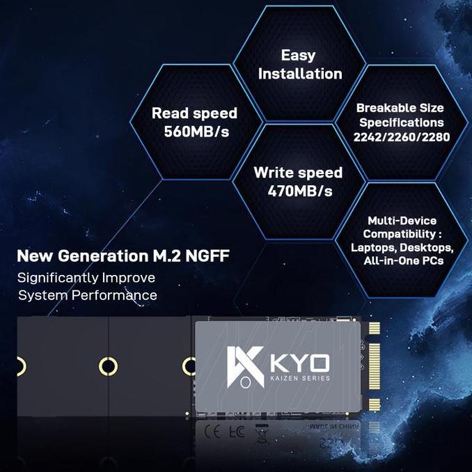SSD M2 SATA 256GB 2242 M.2 SATA / M2SATA KYO KAIZEN (GARANSI 5 TAHUN)
