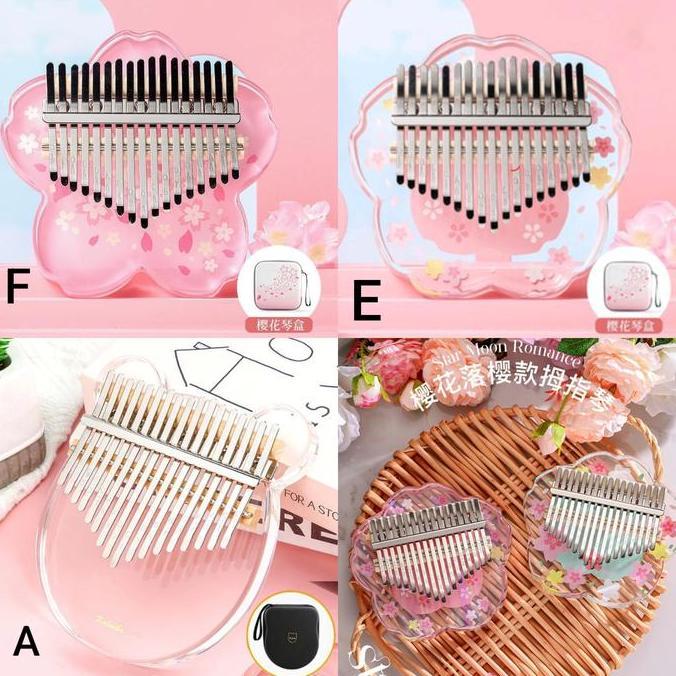 alat Musik Kalimba 17 keys Acrylic BONUS Tas / Kalimba17 Key untuk pe LA