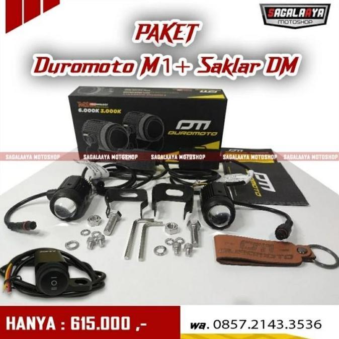 TERLARIS LAMPU DUROMOTO M1 DAN SAKLAR SWITCH PAKET MURAH ORINAL GARANSI