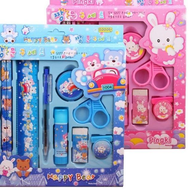 TERBARU Yamata Set Lengkap Alat Tulis 9 In1 Motif Kartun/Pencil Set Lengkap/Souvenir Kado Hadiah Ult