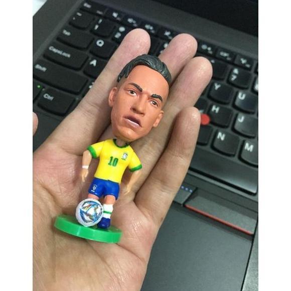 Figure Miniatur Brazil Brasil Ronaldinho Roberto Carlos Neymar / Kodoto Socerwe Minifigure