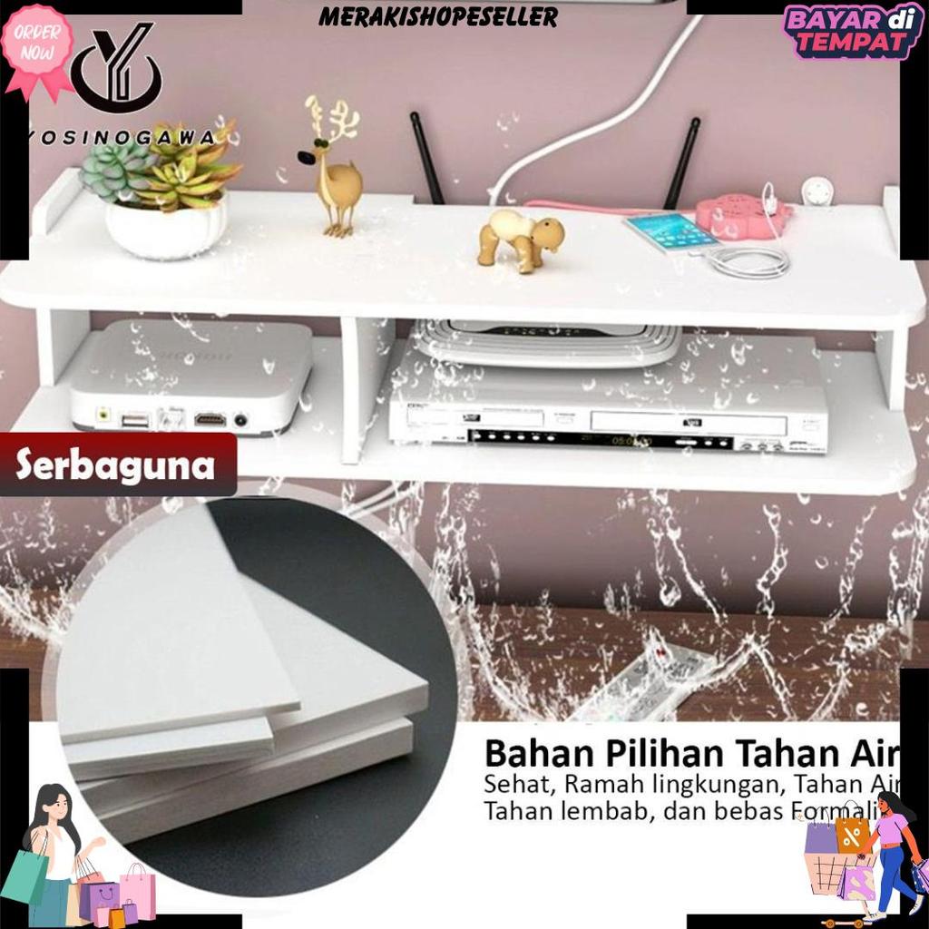 Yosinogawa - Rak Set-Top Kotak Dinding Tv Ruang Tamu Bebas Pukulan Kotak Penyimpanan Router Hiasan D