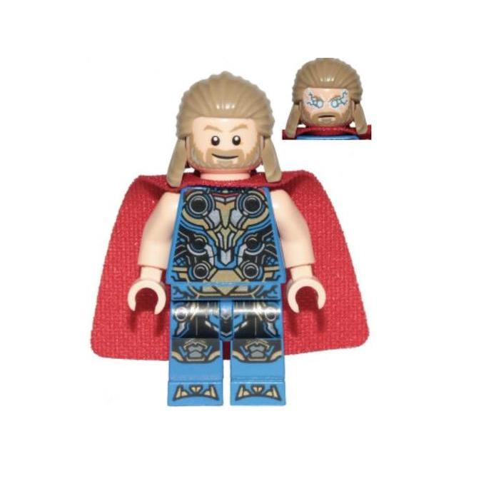 LEGO Minifigures New Thor Blue Suit Marvel SH811 76207 76208