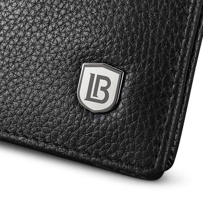 BOSTANTEN Dompet Pria Model Lipat Bahan Kulit PU Hitam/Coklat PS
