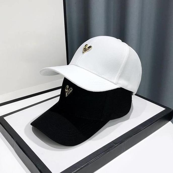 OOTD M006 Topi Love Berlian Logam Baru Topi Baseball Topi Casual Topi Wanita Topi Golf Topi Unisex T