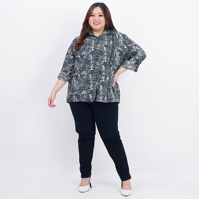 DISKON ATASAN KEMEJA BIG SIZE WANITA JUMBO 06 SHAKILA BAJU HAMIL KERJA ELEGAN DISKON